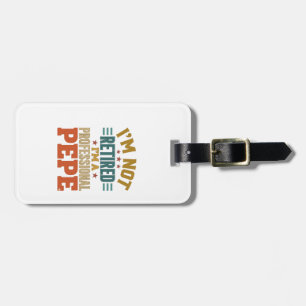 Professionell Pepe-pension Vintagetypografi Sh Bagagebricka