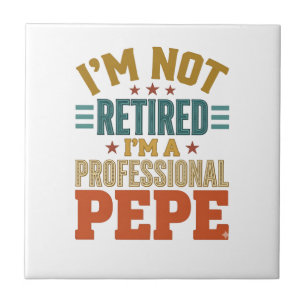 Professionell Pepe-pension Vintagetypografi Tröja Kakelplatta