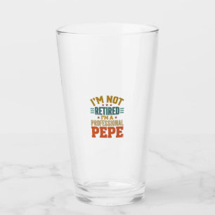 Professionell Pepe-pensionering Vintage-typografi Glaskopp