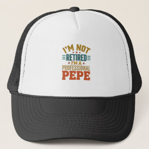 Professionell Pepe-pensionering Vintage-typografi Keps