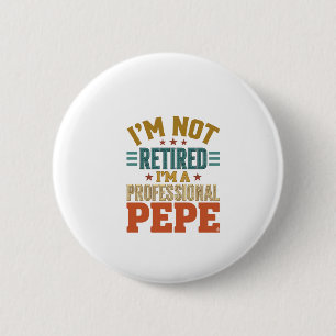 Professionell Pepe-pensionering Vintage-typografi  Knapp