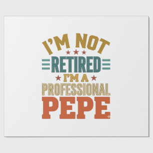 Professionell Pepe pensionering vintage typografi  Presentpapper