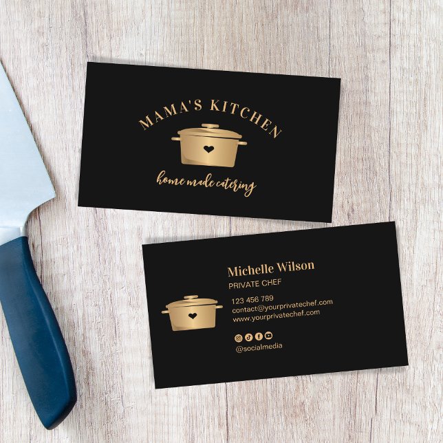 Professionell Personal Chef Catering Restaurant Visitkort (Skapare uppladdad)