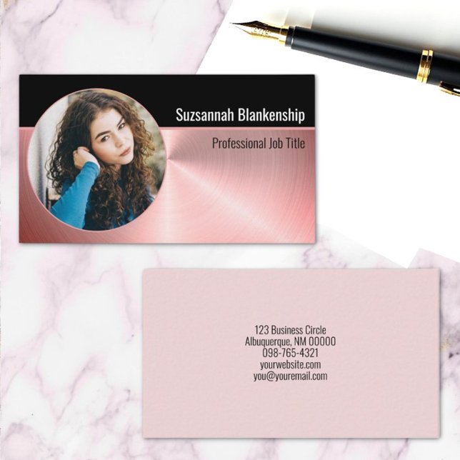 Professionell Personal Security Anpassningsbar Ova Visitkort (Custom round photo business card template front and back)