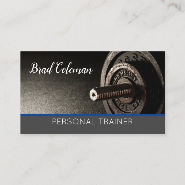 Professionell Personal Trainer Gym Fitness Coach Visitkort (Framsida)