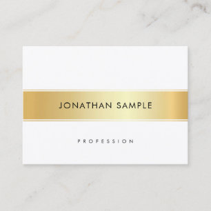 Professionell Personlig Guld White Elegant Visitkort