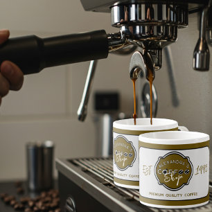 Professionell personlig logotyp för kafé espressomugg