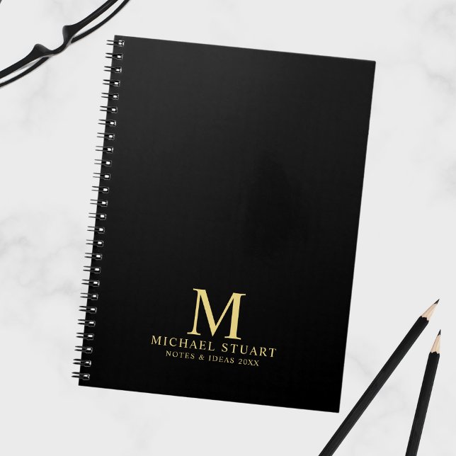 Professionell personlig monogram och namn anteckningsbok (Skapare uppladdad)