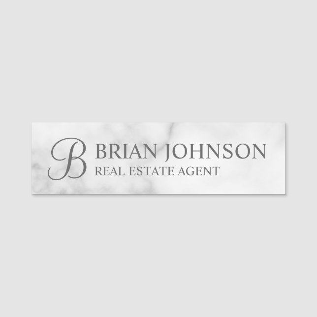 Professionell Personlig Monogram och Namn bricka Namnbricka (Framsida)