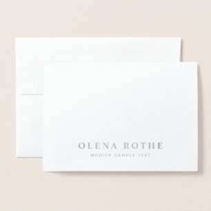 Professionell Personlig Silver Foil Folierat Kort