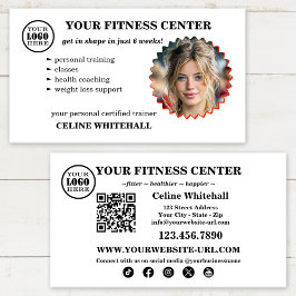 Professionell personlig tränare Fitnesscenter Visitkort
