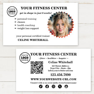 Professionell personlig tränare Fitnesscenter Visitkort