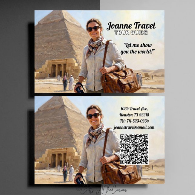 Professionell Personlig Turguide Pyramid Visitkort (Skapare uppladdad)