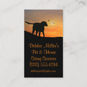 Professionell Pet and House Sitta Service Visitkort