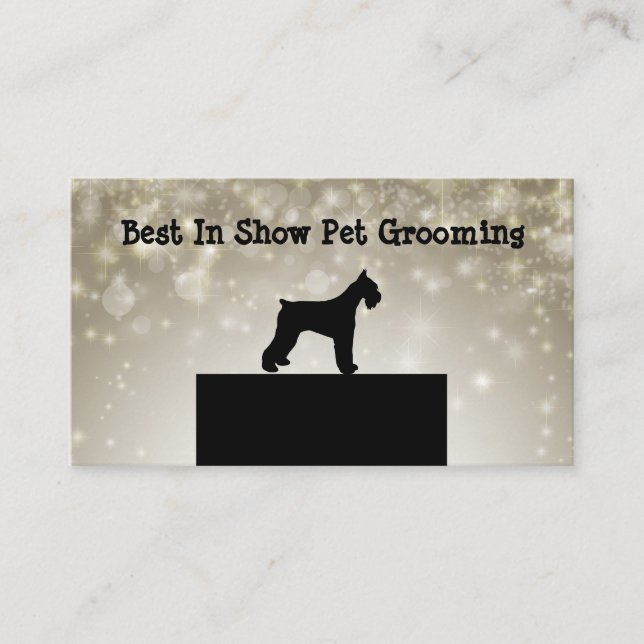 Professionell Pet Grooming Visitkort (Framsida)