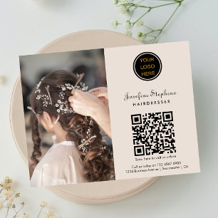 Professionell Photo Business Logotyp QR-kod Reklamblad