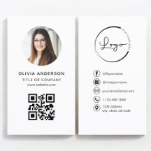 Professionell Photo White QR Code Social Media