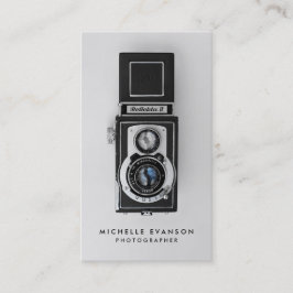 Professionell Photograf Vintage Camera Visitkort