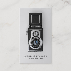 Professionell Photograf Vintage Camera Visitkort