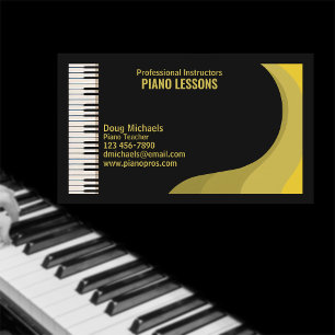 Professionell Piano Teacher Visitkort