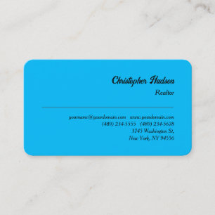 Professionell Plain Realtor Real Gods Himlar Blue Visitkort