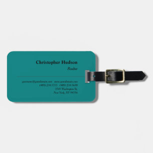 Professionell Plain Realtor Real Gods Teal Blue Bagagebricka
