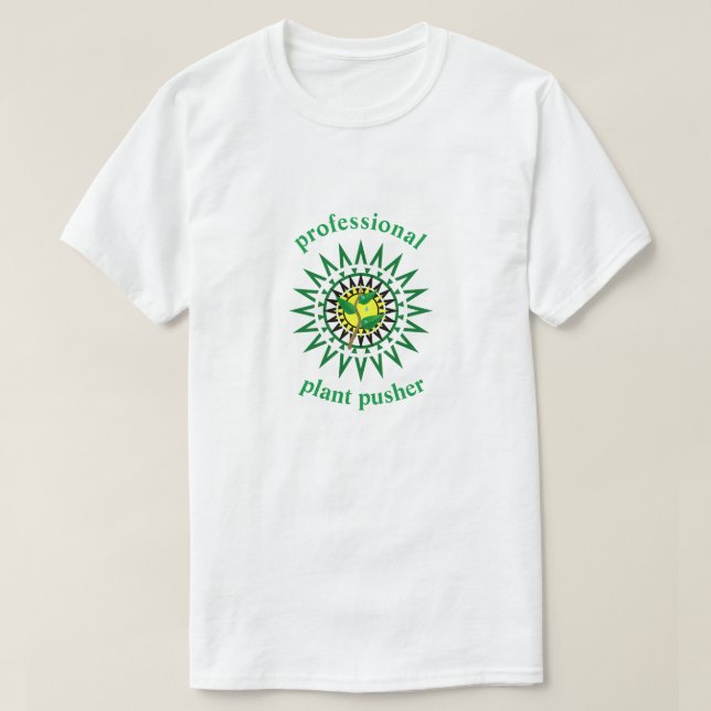 Professionell Plant Pusher Vegan T-Shirt för manar (Design framsida)
