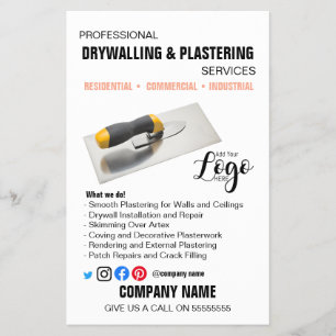Professionell Plastering & Skimming-tjänster - Flygblad