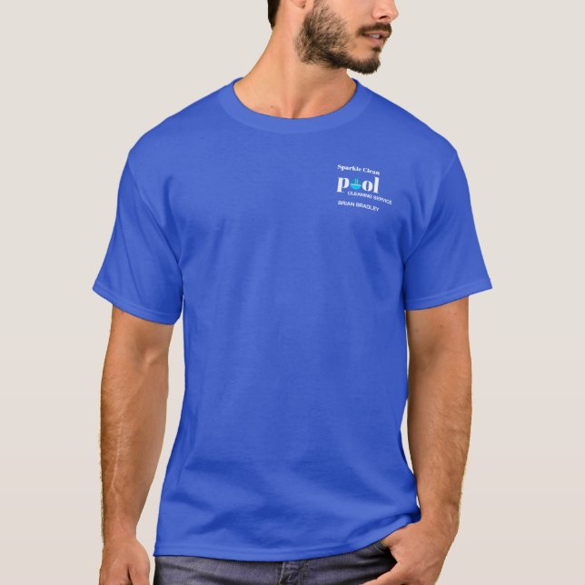 Professionell poolrengöringstjänst t shirt (Framsida)