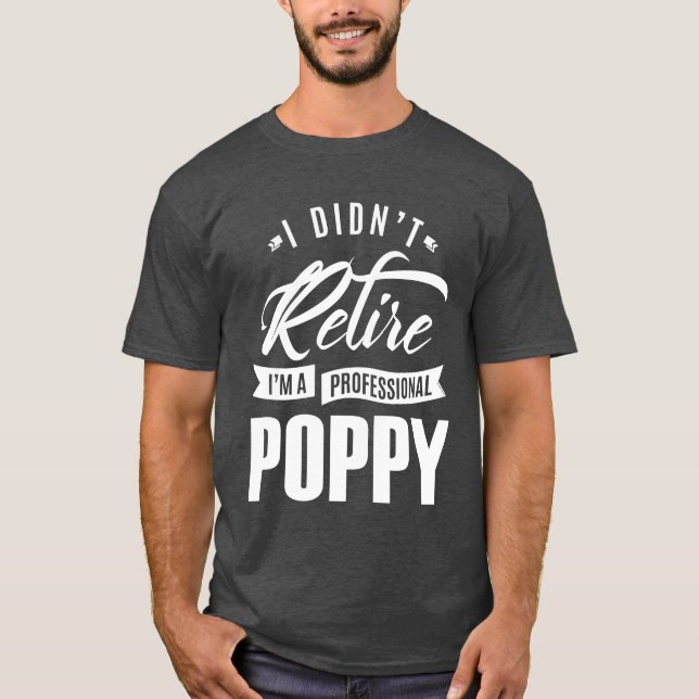 Professionell Poppy Gift T Shirt (Framsida)