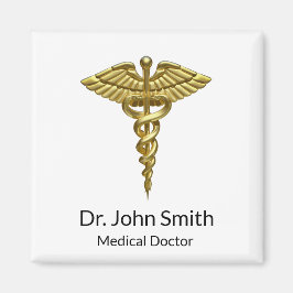 Professionell Precious Medical Guld Caduceus Magnet