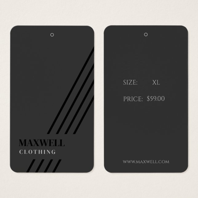 Professionell Premium Clothing Märkres hängning Visitkort (Framsida & baksida)