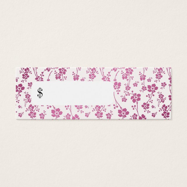 Professionell Pris Märkre Salon Blommigt Rosa Litet Visitkort (Framsidan)