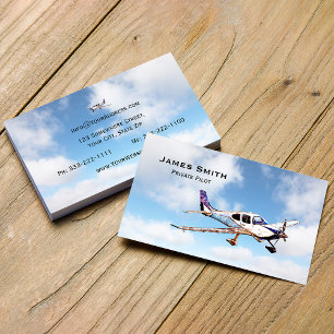 Professionell Private Pilot, Anpassningsbar Aviati Visitkort