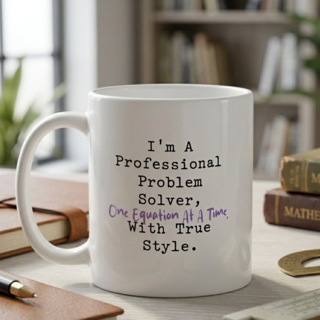 Professionell Problemlösare En Ekvations Stil Kaffemugg (Skapare uppladdad)