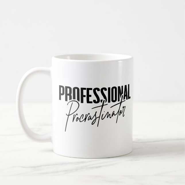 Professionell Procrastinator Kaffemugg (Vänster)