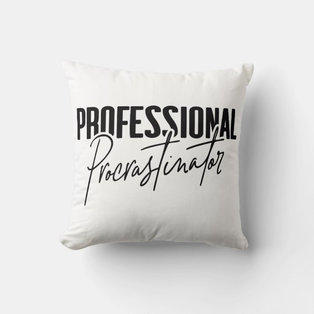 Professionell Procrastinator Kudde (Framsida)