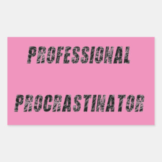 Professionell Procrastinator Rektangulärt Klistermärke