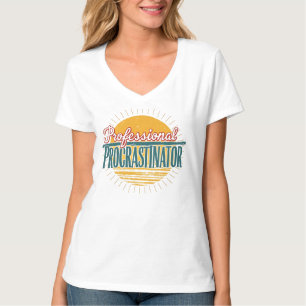 Professionell Procrastinator Retro Funny Quote T-S T Shirt