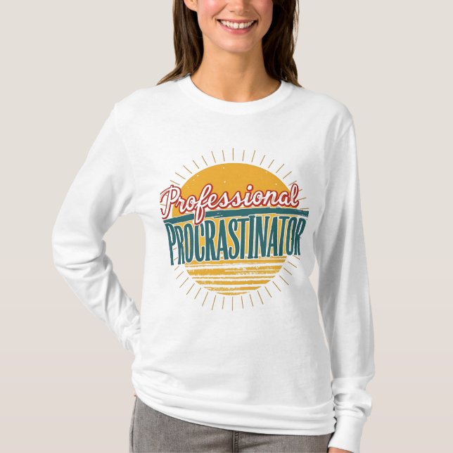 Professionell Procrastinator Retro T-Shirt - funny (Framsida)