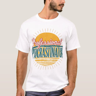Professionell Procrastinator Retro T-Shirt Funny