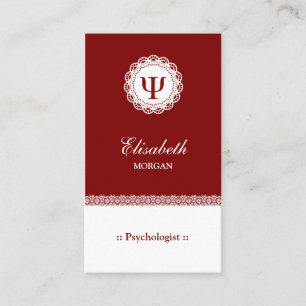Professionell Psykolog - Psykologi Psi-symbol Visitkort