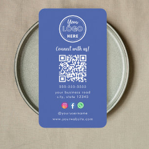 Professionell Qr Code Instagram Facebook Logotyp B Visitkort