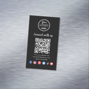 Professionell QR-kod Anslut med USA Social Media Magnetiska Visitkort
