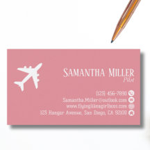 Professionell QR-kod Aviation Rosa Vit Anpassad