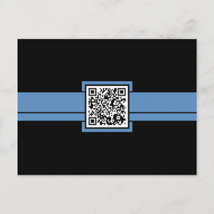 professionell QR-kod: blått band Vykort