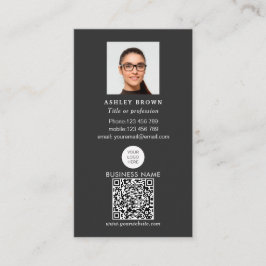 Professionell QR-kod Enkel Modern logotyp-foto Bus Visitkort