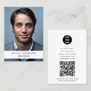 Professionell - QR-kod för medarbetares foto Visitkort