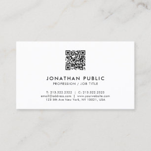 Professionell QR-kod för modern Elegant för minima Visitkort