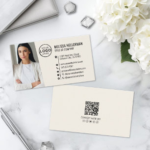 Professionell QR-kod Foto Din Logotyp Visitkort